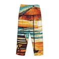 thumbnail image 3 of Lsque Beach Umbrella Sunset Print Women's Pajama Pants, Lounge Pant - Comfortable Home Wear,Elastic Waistband, Stylish Design-Small, 3 of 9