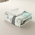 thumbnail image 6 of Eiffel Tower Fleece Throw Blanket - Chic Retro Paris Theme, Vintage Cityscape Design, Soft Anti-Pilling Flannel, Teal & White, 60"x80", Perfect for Bedroom or Living Room Decor, 6 of 6
