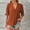 *Brown, variant on ClodeEU Women's V-Neck Pleated Woven Chiffon Blouse,Long Sleeve Short Sleeve Top for Spring Summer Red,Womens Plus M
