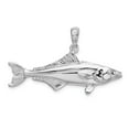 thumbnail image 4 of Sterling Silver 3D Fish Pendant Necklace for Men, Realistic Marine Animal Jewelry, Unisex Fishing Charm with Nautical Coastal Style, 4 of 6