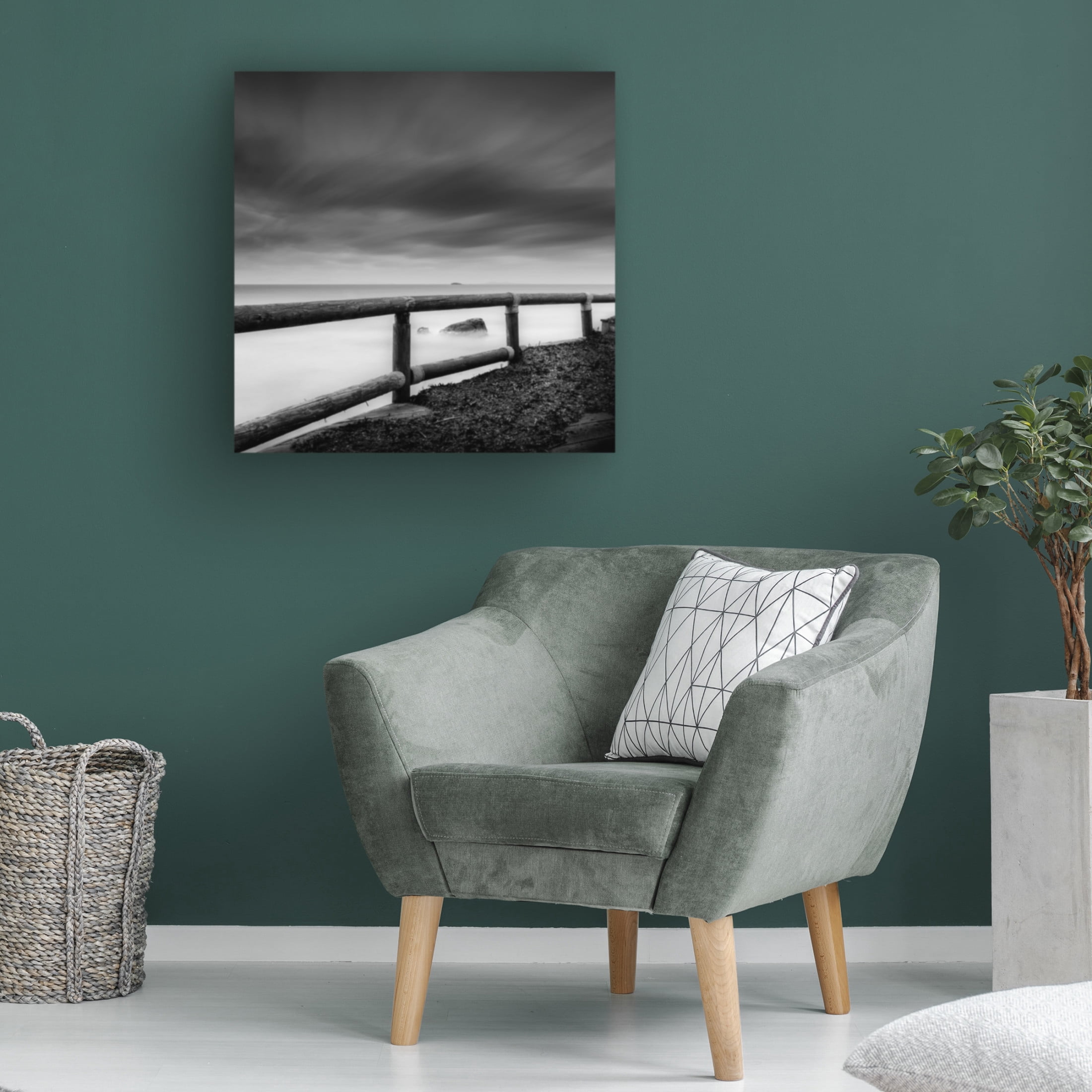 Canvas Wall Art - George Digalakis 'By The Sea 015' Wall Art for Living Room, Bedroom, or Office Décor by Trademark Fine Art - 14 x 14 Inches