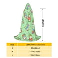 thumbnail image 2 of Honeii Spring Gnome Print Poncho Cape, Cloak Coat, Snuggly Hooded Wearable Blanket, Hooded Cape For Teenagers,Halloween Costumes-Small, 2 of 7