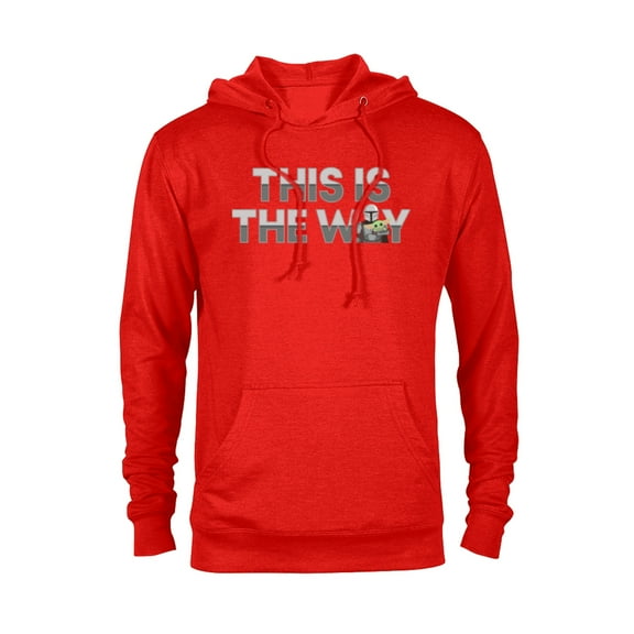 Star Wars The Mandalorian Mando & the Child This Is The Way - Pullover Hoodie for Adults - Customized-Red Heather