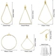thumbnail image 2 of 280PCS Beading Hoop Earrings for Jewelry Making Beading Earring Findings Beading Earring Component Accessories 100PCS Beading Earring Hooks Silicone Earring Backs (K Gold), 2 of 5