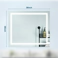 thumbnail image 5 of 36x36 inch LED Lighted Bathroom Mirror with Anti-Fog, with Front and Backlight， Wall Mounted Vanity Mirror with Smart Touch Button, Memory Function, Adjustable Natural light 3 Colors, 5 of 10