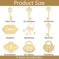 thumbnail image 3 of 9pcs 1.6x1.6 Inch Lock Metal Stickers Key Self Adhesive Gold Stickers Metal Gold Stickers for Scrapbooks DIY Resin Crafts Phone Water Bottle Decoration, 3 of 9