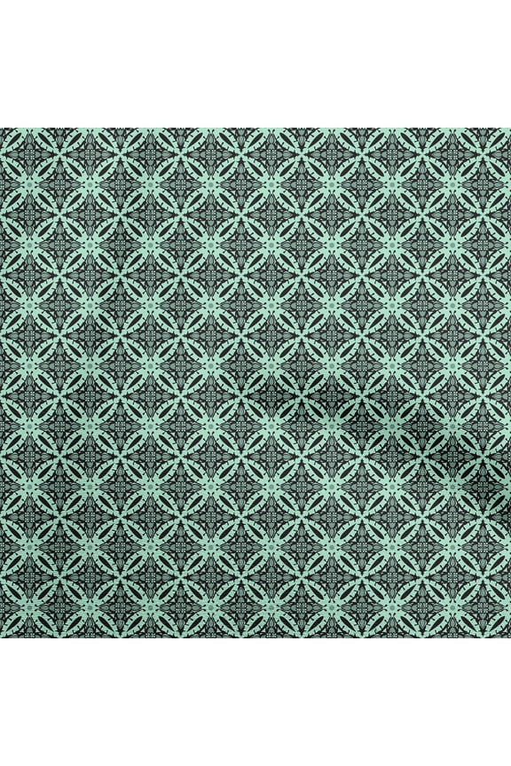 Cotton Jersey Mint Green Fabric Arabic Moroccan Sewing Fabric By The Yard Printed Diy Clothing Sewing Supplies 58 Inch Wide