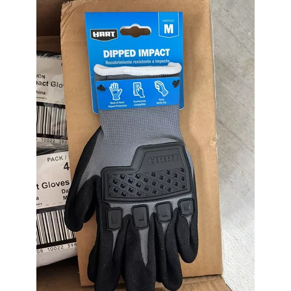 ELARA- Hart Dipped Impact Work Gloves Size Med