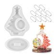 thumbnail image 1 of Matsuzay Molde de resina de Gel de sílice para decoración de árbol de Navidad, fácil de desmoldar, regalo de resina de fundición Kits de decoración para fiestas Blanco Cadena de cuentas de plata, 1 of 6