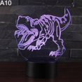 thumbnail image 2 of Dinosaur 3D Illusion Color Changing LED Desk Light Child Room Table Night Lamp, 2 of 8