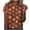 ❧358-Orange, variant on Women's Orange Autumn Maple Leaf Festival Print Crew Neck Short Sleeve T Shirt Top Casual Soft Breathable Summer Daily Wear Loose Fit Blouse
