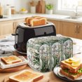 thumbnail image 3 of Toaster Cover 2 Slice, Green Spring Botanical Dustproof Bakeware Oven Protector with Top Hook, Summer Butterfly Vintage Waterproof Small Kitchen Appliance Toasters Dust Cover, 12"x7.5"x8", 3 of 9