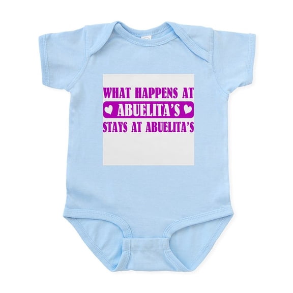 CafePress - What Happens At Abuelita's Infant Bodysuit - Baby Light Bodysuit, Size Newborn - 24 Months