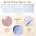 thumbnail image 2 of Caminito de mesa Uxcell azul oscuro, 11" x 30 pies, decoración de malla metálica con lentejuelas, 2 of 6