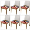 thumbnail image 2 of KLL Hello Summer Pattern Seat Covers for Dining Room Chairs,Washable Chair Seat Chair Covers Seat Protector-Six Piece, 2 of 7