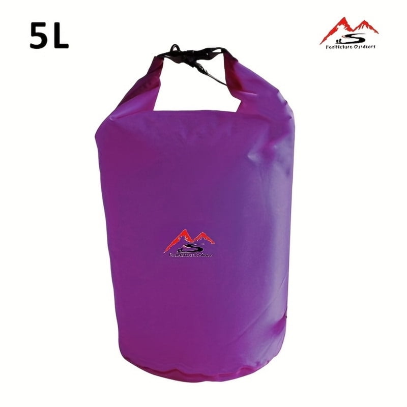 Floating Waterproof Dry Bag, Roll Top Sack Keeps Gear Dry for Kayaking, Rafting, Boating, Swimming, Camping, Hiking, Beach, Fishing (Purple, 5L)