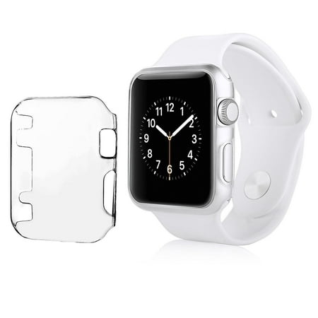 Crystal Clear Hardshell Case - Insten For Apple Watch iWatch 38mm Series 1 Sport Edition Clip-on Hard Protective Crystal Case Clear Black