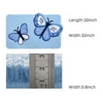 thumbnail image 6 of Furrygo Blue Bathroom Rug, Butterfly Pattern Microfiber Shaggy Bathroom Mats |Absorbent |Non Slip |20" x 32", 6 of 6