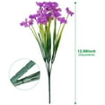 thumbnail image 3 of 12 Bundles Artificial Flowers Outdoor UV Resistant Fake Flowers No Fade Faux Plants Garden Porch Window Box Decorating, Purple, 3 of 10