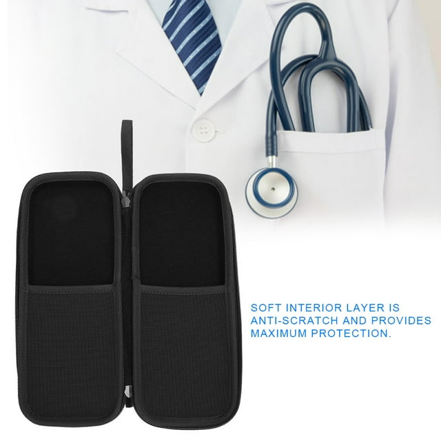 Stethoscope Case, Portable Stethoscope Storage Box Organizer Case Bag Container with Durable EVA Material Zipper Scratch Interior Layer
