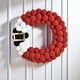 thumbnail image 5 of Adornos Colgantes De Algodón 1 pieza de 36 cm de poliéster rojo con pompones para Navidad, corona para puerta, decoración para colgar en la pared con lazo JASKFLY, 5 of 9