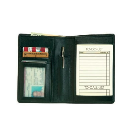 Leather Genuine Leather Royce 'Things To Do' Note Jotter and Passport Travel Wallet
