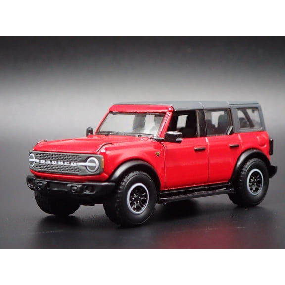 Open Box 2021-2026 FORD BRONCO 4 FOUR DOOR w HITCH RED 1:64 SCALE DIECAST MODEL CAR