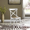 thumbnail image 4 of Modern Urban Contemporary Dining Side Chair, White Wood, 4 of 4
