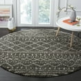 thumbnail image 2 of SAFAVIEH Arizona Teagan Geometric Shag Area Rug, Brown/Ivory, 5'1" x 5'1" Round, 2 of 6