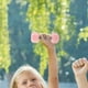 thumbnail image 2 of 2 mini mancuernas de silicona para niños, juego de pesas de mano para levantamiento de pesas, divertidas, para hacer ejercicio en casa, equipo de gimnasio, juguetes deportivos para jardín de infancia, 2 of 8