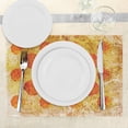 thumbnail image 3 of Ambesonne Orange Place Mats Set of 4, Grunge Rose Floral Art, Standard Size, Orange Tan, 3 of 6