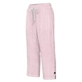 thumbnail image 6 of Women's Cotton Loose Straight Pants with Pockets, Mid Elastic Waist Drawstring, Side Slits Buttoned, Casual Business Beach Lounge Capri Pants | VerBelle,Pink L, 6 of 6