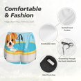 thumbnail image 3 of JUNZAN Cute Dog In Bath Print Women's Athletic Gym Running Shorts with Phone Pockets - Workout Shorts-Small, 3 of 5