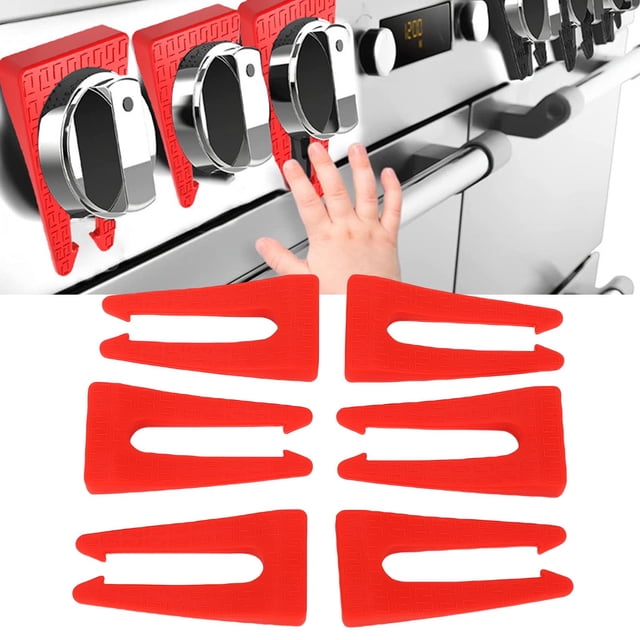 Gas Stove Safety Knob Locks, Universal Fit Gas Knob Locks Easy Installation 6 Pcs for Home Use