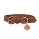 thumbnail image 1 of Benji & Flo - Collar para Perros de Cuero  Deluxe Acolchado (Tostado, Oro Rosado), 1 of 2