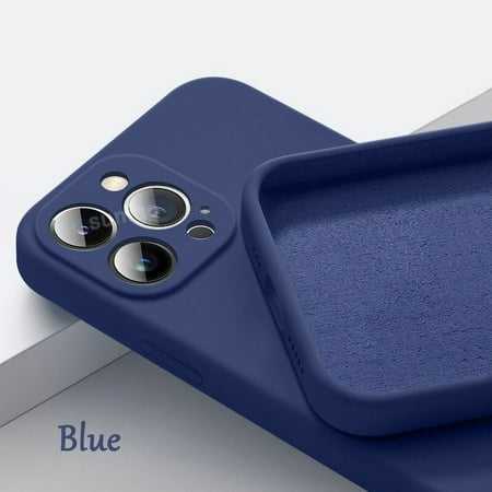 Original Square Liquid Silicone Case For iPhone 15 14 13 11 12 Pro Max X XS Max XR 7 8 Plus SE2 Shockproof purple Cover funda