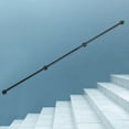 thumbnail image 4 of 9ft Length Stair Handrail, Metal Staircase Handrail, Industrial Hand Rail for Installation on Stairs, Attic, Foot Railings, Indoor/Outdoor Deck Porch Steps, 4 of 10