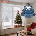 thumbnail image 2 of Stylized Metal Hanging Christmas Tree Wind Spinner - Abstract Design with Snowflakes & Snowman for Garden Decor, 2 of 6