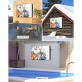 thumbnail image 2 of Outdoor TV Cover 60 to 65 Inch Weatherproof, Fall Thanksgiving Waterproof TV Screen Protector for Outside Decor with Zipper and Pocket 58"L x 37"H , Orange White Blue Pumpkin Rustic Leaf Flower, 2 of 7