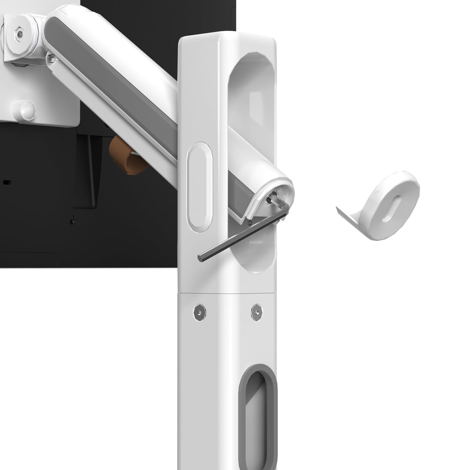 CTA Digital Mobile Rolling Spring-Adjustable Floor Stand for Displays up to 22 Lbs.