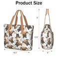 thumbnail image 3 of Tote Bag for Women - Cute Doberman and Dog Footprint Shoulder Bag - Large Utility Work Duffle Bag with Zipper Handbag for Travel, Work, Sprots, 3 of 5