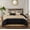Black Gold, variant on Nanshing Black Gold Cal King 12 Piece Comforter Set, Geometric Jacquard Bedding, Matching Curtains