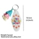 thumbnail image 3 of [Llavero para regalo a profesores] Llavero acrílico con motivo floral y borla en capas, perfecto para profesores, 3 of 4