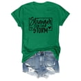 thumbnail image 4 of Ankishi Funny T-Shirts for Women Stronger Than The Storm Summer Graphic Tees Casual Crew Neck Tops Short Sleeve for Travel Dating, 4 of 6