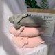 thumbnail image 3 of Almohada de viaje, almohada de viaje para niños, almohada de apoyo para el cuello portátil y cómoda, juego para avión, automóvil, tren, autobús y uso doméstico con antifaz para dormir (rosa) JAMW Sencillez, 3 of 4