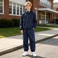 thumbnail image 6 of CONROSES Girls Baggy Cargo Pants Wide Leg Hiking Pants for Girls Trendy Solid Elastic Waist Outdoor Jogger Pants With Pockets, 6 of 9