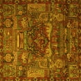 thumbnail image 1 of Ahgly Company Machine Washable Indoor Square Animal Yellow Traditional Area Rugs, 4' Square, 1 of 4