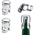 thumbnail image 2 of Botao Corchos para champán Tapones para vino espumoso Tapón de vacío de acero inoxidable 2 piezas-plata, 2 of 5
