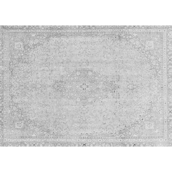 Ahgly Company Indoor Rectangle Abstract Gray Modern Area Rugs, 3' x 5'