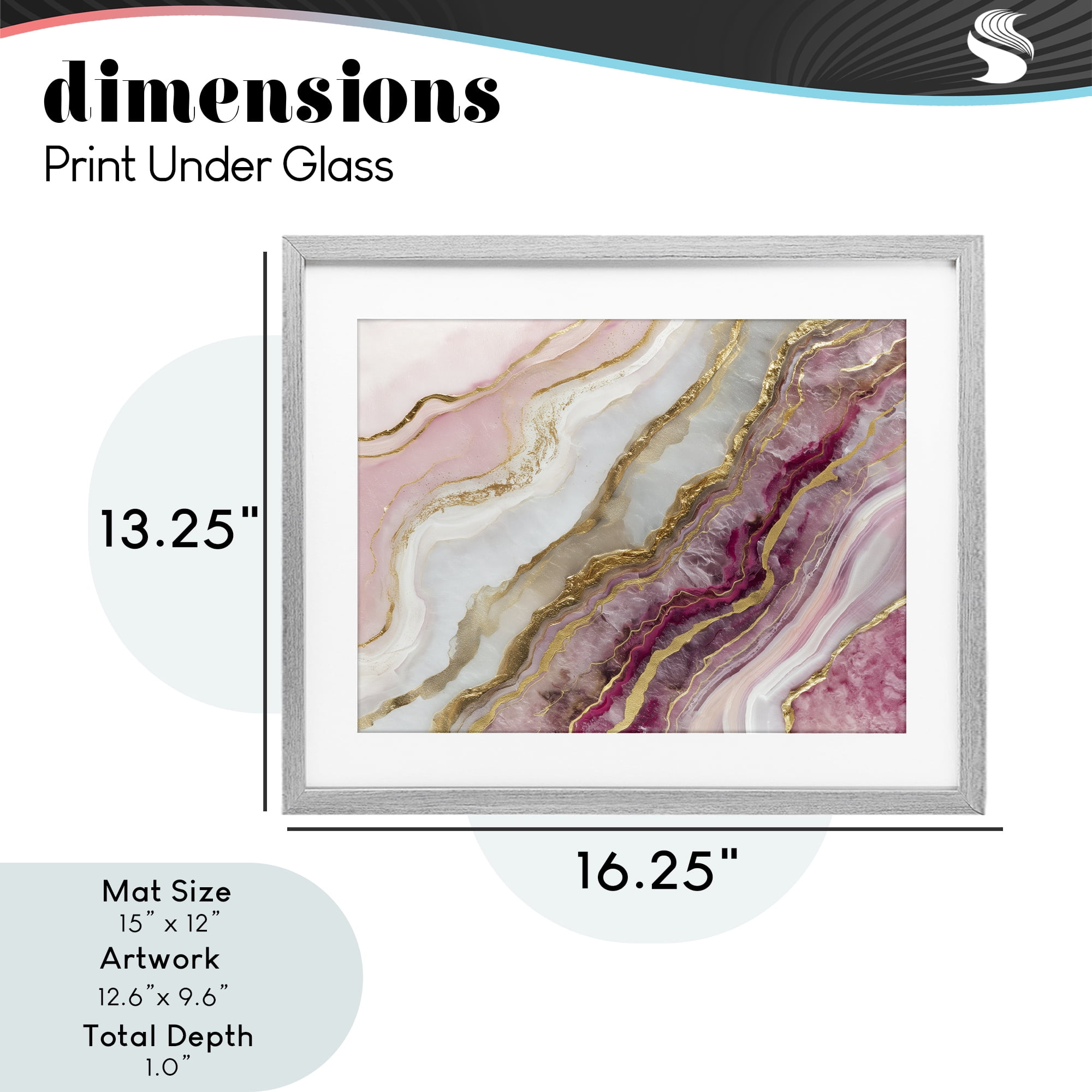 Stupell Industries Frozen Petal Stone Gray Framed Print Under Glass, design by Svetlana Aleynikova